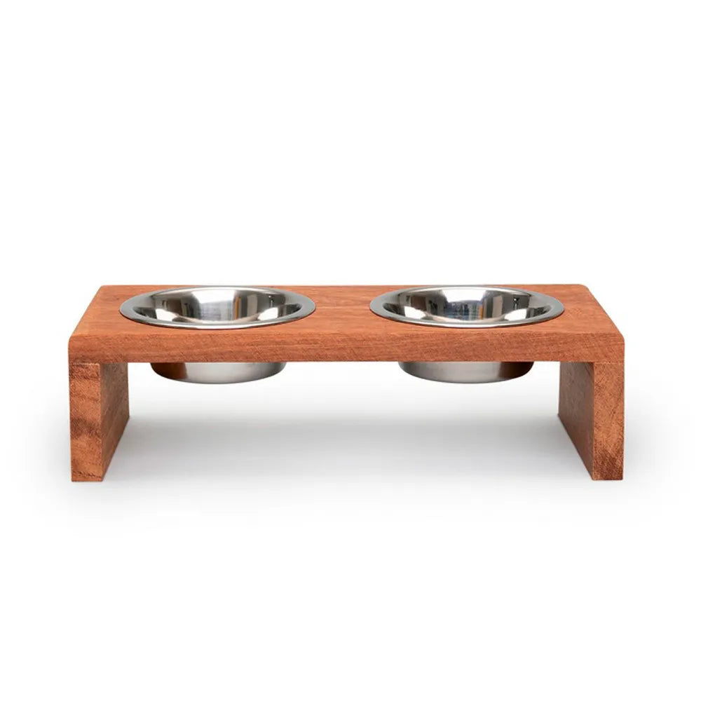 Comedouro Elevado Duplo com Tigelas Inox para Gatos Zee.Dog
