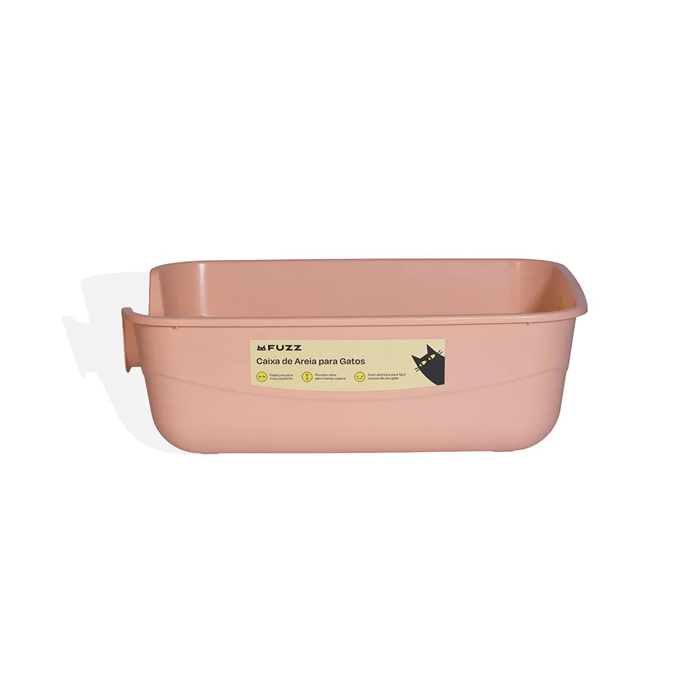 Caixa de Areia Jumbo Salmão para Gatos Fuzz